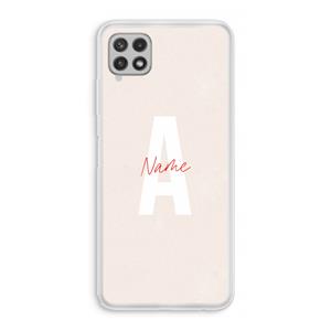 CaseCompany Strawberry Milkshake: Samsung Galaxy A22 4G Transparant Hoesje