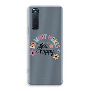 CaseCompany Happy days: Sony Xperia 5 II Transparant Hoesje