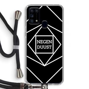 CaseCompany Negenduust geometrisch: Samsung Galaxy M31 Transparant Hoesje met koord