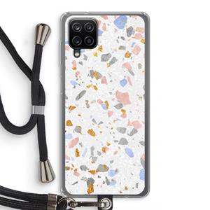 CaseCompany Terrazzo N°8: Samsung Galaxy A12 Transparant Hoesje met koord
