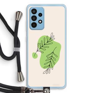 CaseCompany Beleaf in you: Samsung Galaxy A52 Transparant Hoesje met koord