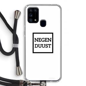 CaseCompany Negenduust vierkant: Samsung Galaxy M31 Transparant Hoesje met koord