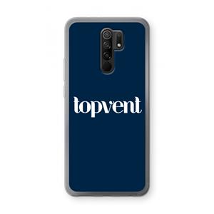 CaseCompany Topvent Navy: Xiaomi Redmi 9 Transparant Hoesje