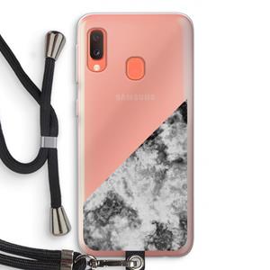 CaseCompany Onweer: Samsung Galaxy A20e Transparant Hoesje met koord