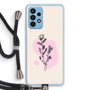 CaseCompany Roses are red: Samsung Galaxy A52 Transparant Hoesje met koord