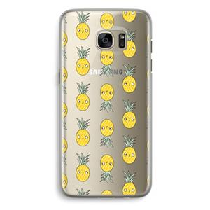 CaseCompany Ananas: Samsung Galaxy S7 Edge Transparant Hoesje