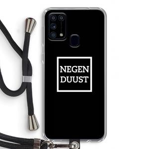 CaseCompany Negenduust black: Samsung Galaxy M31 Transparant Hoesje met koord