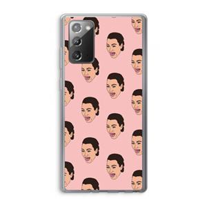 CaseCompany Ugly Cry Call: Samsung Galaxy Note 20 / Note 20 5G Transparant Hoesje