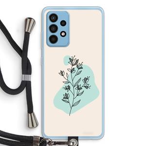 CaseCompany Violets are blue: Samsung Galaxy A52 Transparant Hoesje met koord