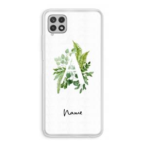 CaseCompany Green Brush: Samsung Galaxy A22 4G Transparant Hoesje