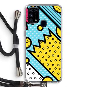CaseCompany Pop Art #1: Samsung Galaxy M31 Transparant Hoesje met koord