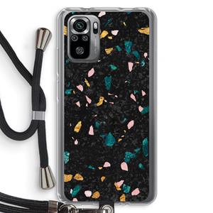 CaseCompany Terrazzo N°10: Xiaomi Redmi Note 10S Transparant Hoesje met koord