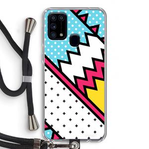 CaseCompany Pop Art #2: Samsung Galaxy M31 Transparant Hoesje met koord