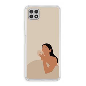 CaseCompany Fresh coffee: Samsung Galaxy A22 4G Transparant Hoesje