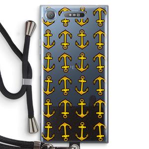 CaseCompany Musketon Anchor: Sony Xperia XZ1 Transparant Hoesje met koord