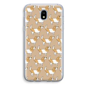 CaseCompany Doggy: Samsung Galaxy J5 (2017) Transparant Hoesje