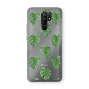 CaseCompany Monstera leaves: Xiaomi Redmi 9 Transparant Hoesje