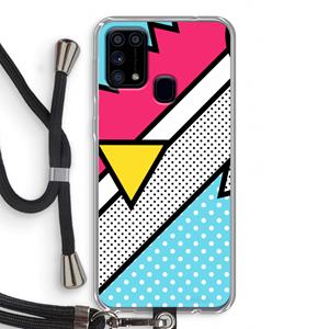 CaseCompany Pop Art #3: Samsung Galaxy M31 Transparant Hoesje met koord