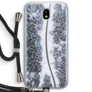 CaseCompany Snøfall: Samsung Galaxy J5 (2017) Transparant Hoesje met koord