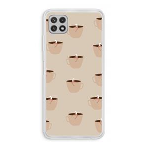 CaseCompany Morning coffee: Samsung Galaxy A22 4G Transparant Hoesje