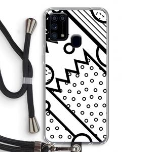 CaseCompany Pop Art #4: Samsung Galaxy M31 Transparant Hoesje met koord