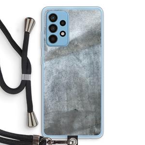 CaseCompany Grey Stone: Samsung Galaxy A52 Transparant Hoesje met koord