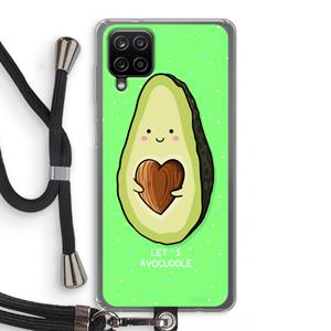 CaseCompany Avocuddle: Samsung Galaxy A12 Transparant Hoesje met koord