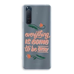 CaseCompany Optimistic flower girl: Sony Xperia 5 II Transparant Hoesje