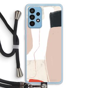 CaseCompany Lava: Samsung Galaxy A52 Transparant Hoesje met koord