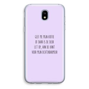 CaseCompany Ochtendhumeur: Samsung Galaxy J5 (2017) Transparant Hoesje