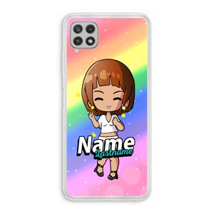 CaseCompany Chibi Maker vrouw: Samsung Galaxy A22 4G Transparant Hoesje