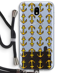 CaseCompany Musketon Anchor: Samsung Galaxy J5 (2017) Transparant Hoesje met koord