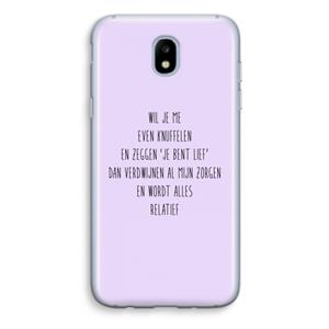 CaseCompany Relatief: Samsung Galaxy J5 (2017) Transparant Hoesje