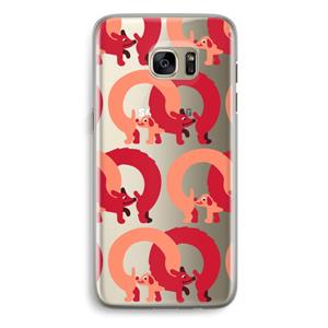 CaseCompany Dogs: Samsung Galaxy S7 Edge Transparant Hoesje
