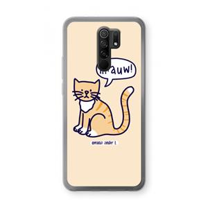 CaseCompany Miauw: Xiaomi Redmi 9 Transparant Hoesje