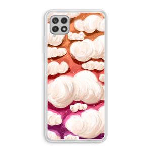 CaseCompany Katoen Wolken: Samsung Galaxy A22 4G Transparant Hoesje