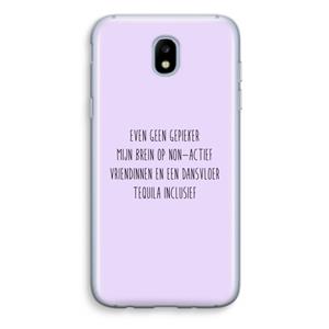 CaseCompany Tequila: Samsung Galaxy J5 (2017) Transparant Hoesje