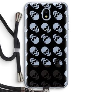 CaseCompany Musketon Skulls: Samsung Galaxy J5 (2017) Transparant Hoesje met koord