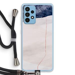 CaseCompany Stone White: Samsung Galaxy A52 Transparant Hoesje met koord