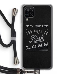 CaseCompany Risk loss: Samsung Galaxy A12 Transparant Hoesje met koord