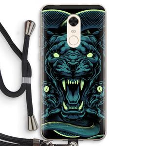 CaseCompany Cougar and Vipers: Xiaomi Redmi 5 Transparant Hoesje met koord