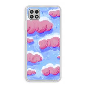 CaseCompany Roze wolken met vogels: Samsung Galaxy A22 4G Transparant Hoesje
