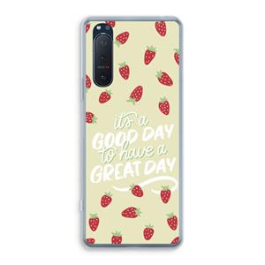 CaseCompany Don't forget to have a great day: Sony Xperia 5 II Transparant Hoesje