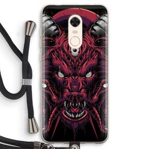 CaseCompany Hell Hound and Serpents: Xiaomi Redmi 5 Transparant Hoesje met koord