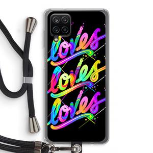 CaseCompany Loves: Samsung Galaxy A12 Transparant Hoesje met koord