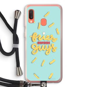CaseCompany Always fries: Samsung Galaxy A20e Transparant Hoesje met koord