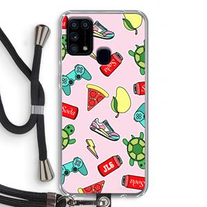 CaseCompany Things Jamie Loves: Samsung Galaxy M31 Transparant Hoesje met koord