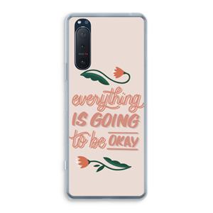 CaseCompany Optimistic flower girl: Sony Xperia 5 II Transparant Hoesje
