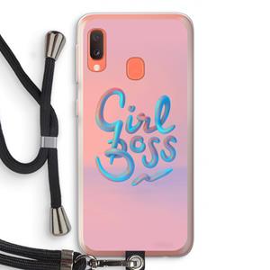 CaseCompany Girl boss: Samsung Galaxy A20e Transparant Hoesje met koord
