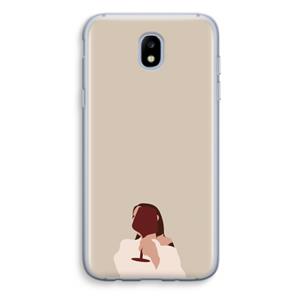 CaseCompany I drink wine: Samsung Galaxy J5 (2017) Transparant Hoesje